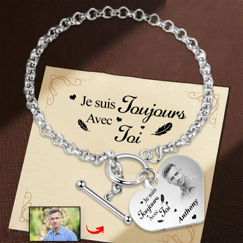 Je Suis Toujours Avec Toi - Bracelet Commémoratif - Or