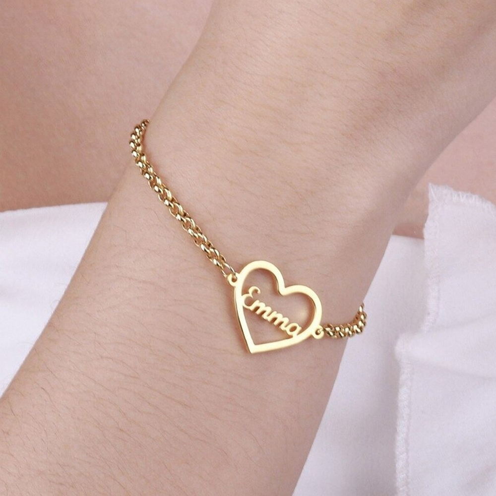 À ma Fille - Bracelet coeur - Or Rose