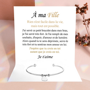 À ma Fille - j'ai rempli ce bracelet de tout mon amour - Or