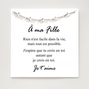 À ma Fille - Bracelet croix