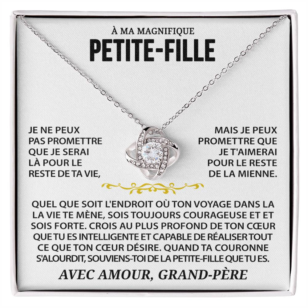 À ma belle Petite-Fille - Collier avec nœud d'amour