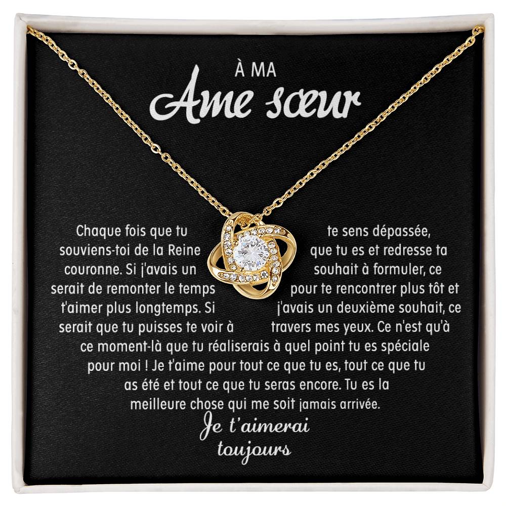 À Ma Âme Sœur - Collier Nœud D'amour