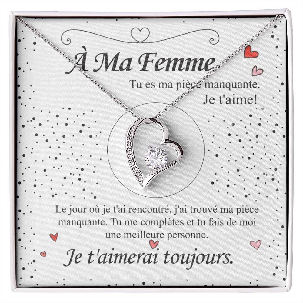 À ma Femme - Collier en forme de cœur
