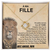 À ma Fille - N'oublie jamais - Collier noeud d'amour