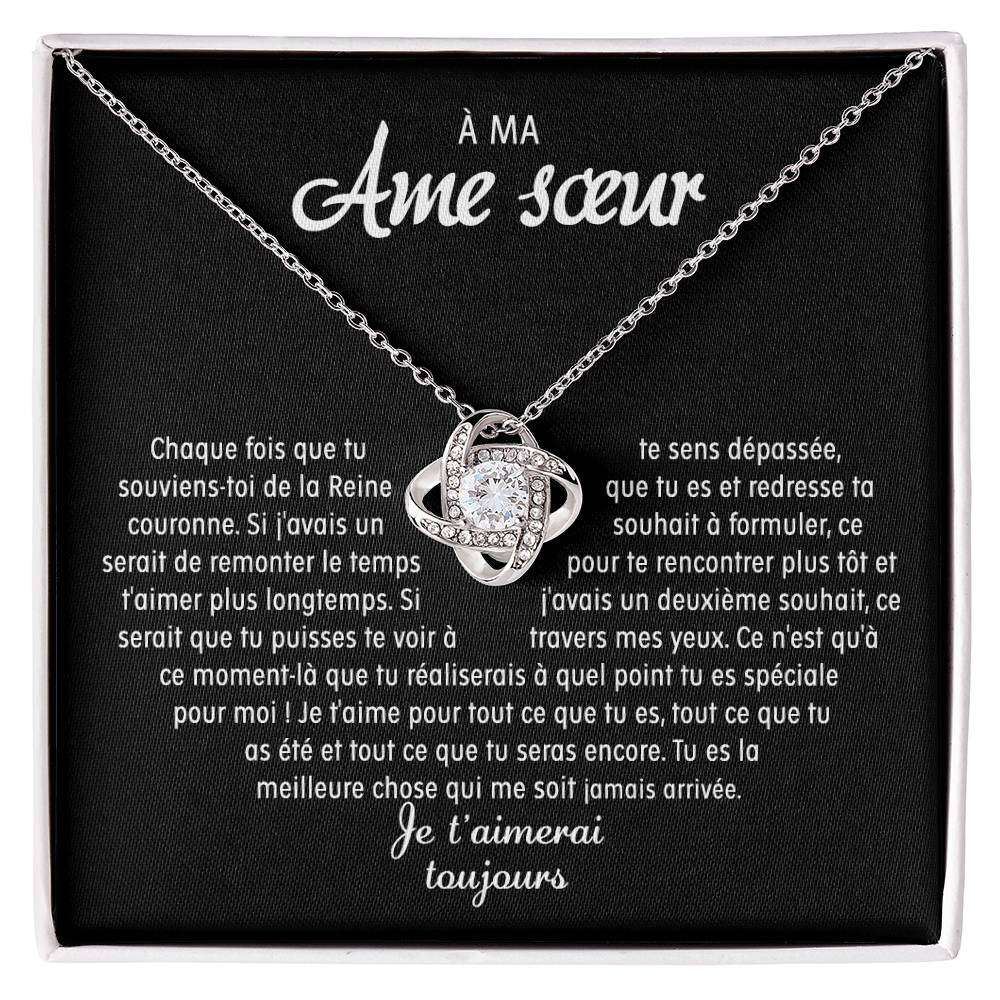 À Ma Âme Sœur - Collier Nœud D'amour