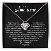 À Ma Âme Sœur - Collier Nœud D'amour - Or