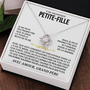 À ma belle Petite-Fille - Collier avec nœud d'amour