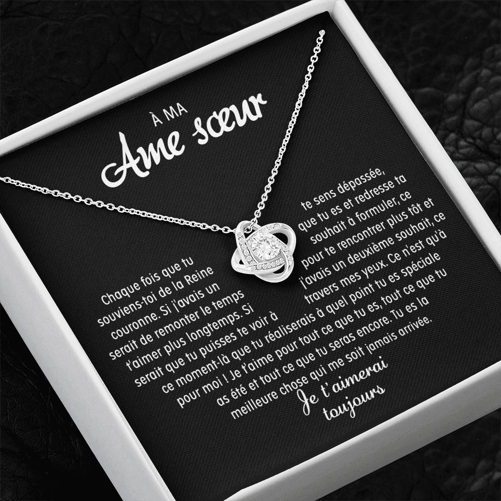 À Ma Âme Sœur - Collier Nœud D'amour - Or
