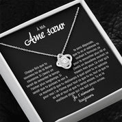 À Ma Âme Sœur - Collier Nœud D'amour - Or