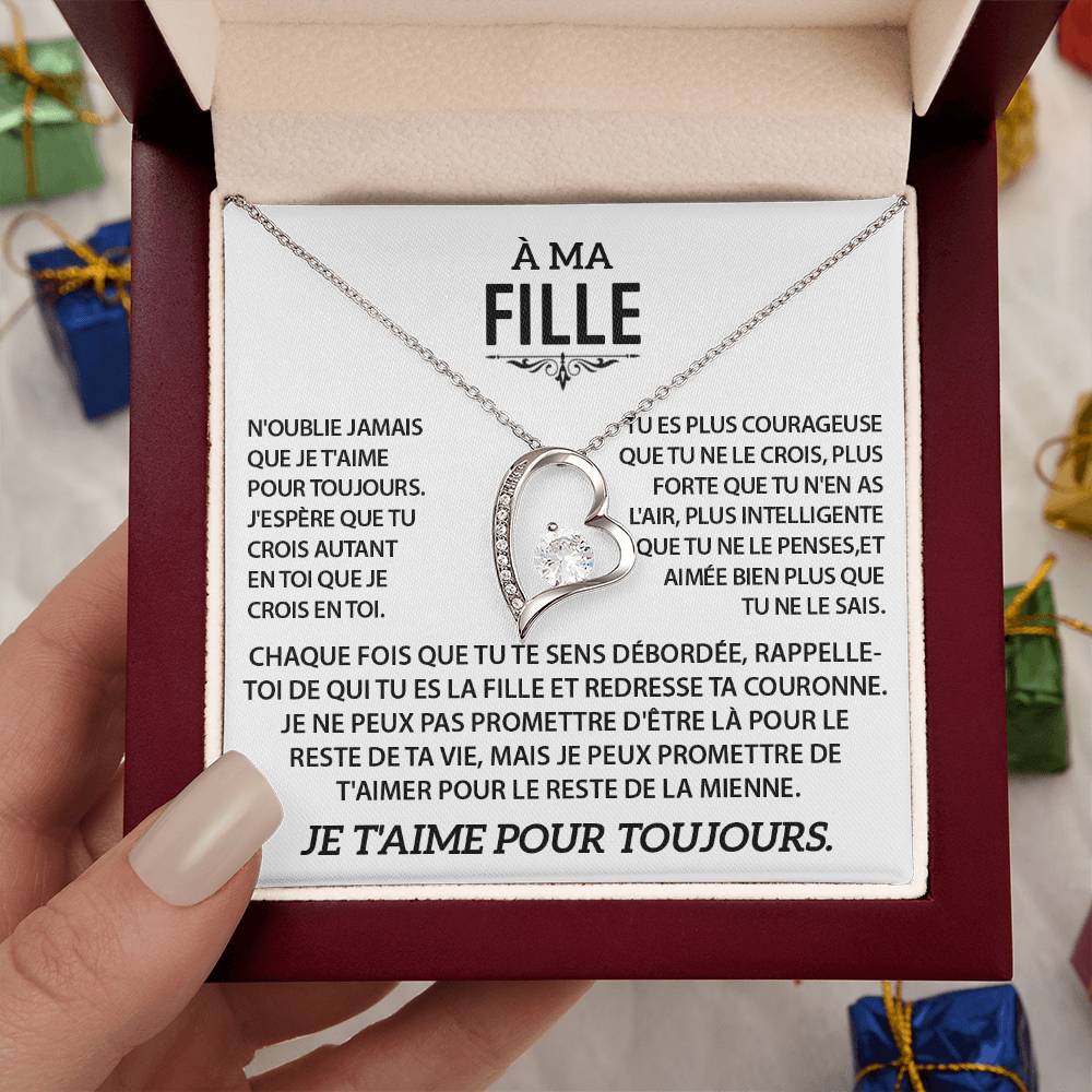 À ma Fille - Collier coeur