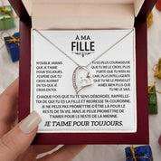 À ma Fille - Collier coeur