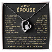 À mon  Épouse - Collier coeur