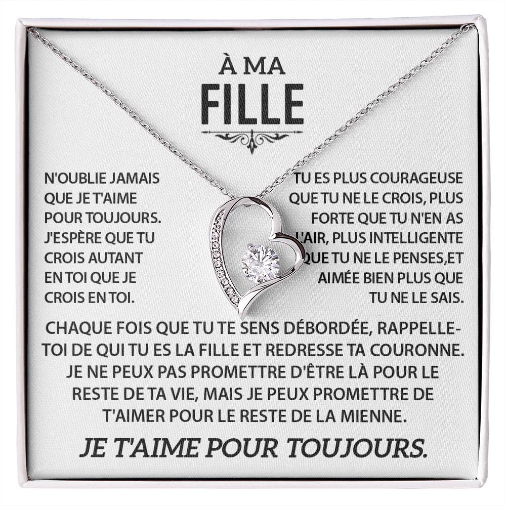 À ma Fille - Collier coeur