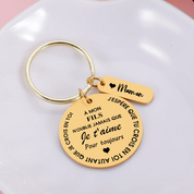 À mon Fils ou à ma Fille - Porte-clés familial - Or Rose