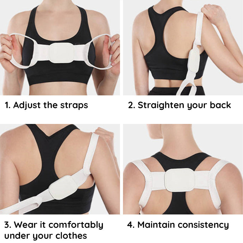 Posture Corrector with Adjustable Straps and Breathable Mesh