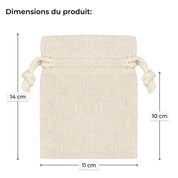 Pochon Cadeau Bijoux en Toile Aspect Lin - Écrin Naturel (11 x 14 cm)