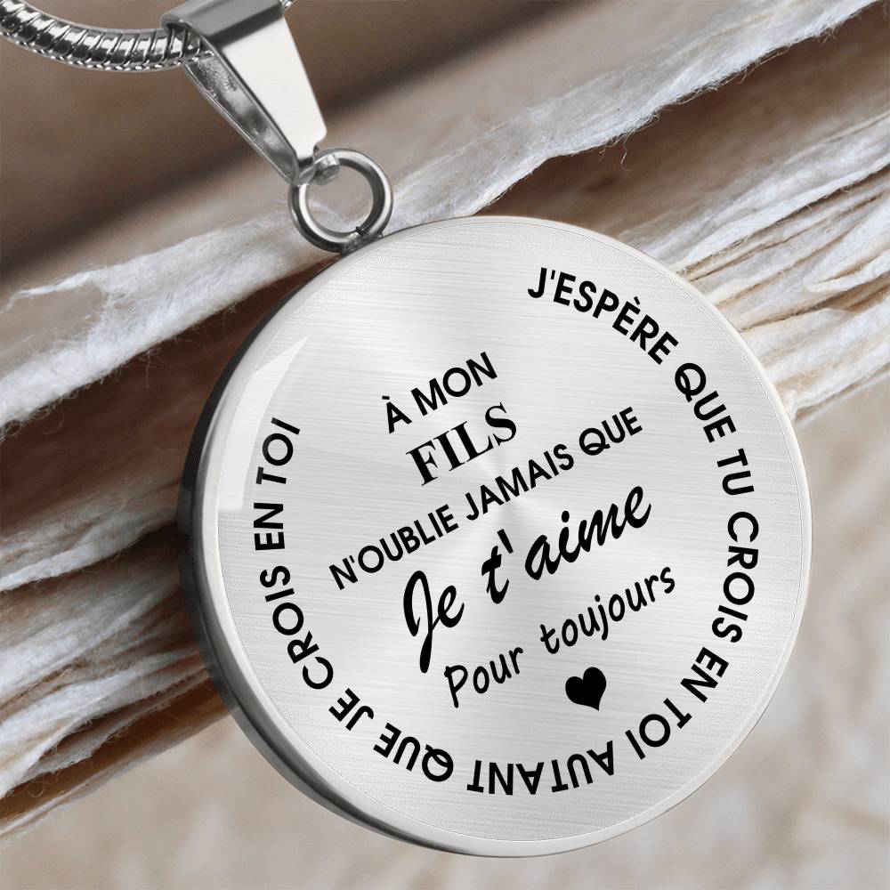 Collier familial - À mon Fils ou ma Fille - Or