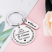 À mon Fils ou à ma Fille - Porte-clés familial - Or Rose