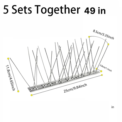 Outdoor Stainless Bird Repeller Spikes
