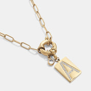 Collier pendentif initial - Or