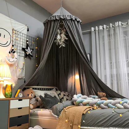 Ciel de lit bébé fantaisie - Gris