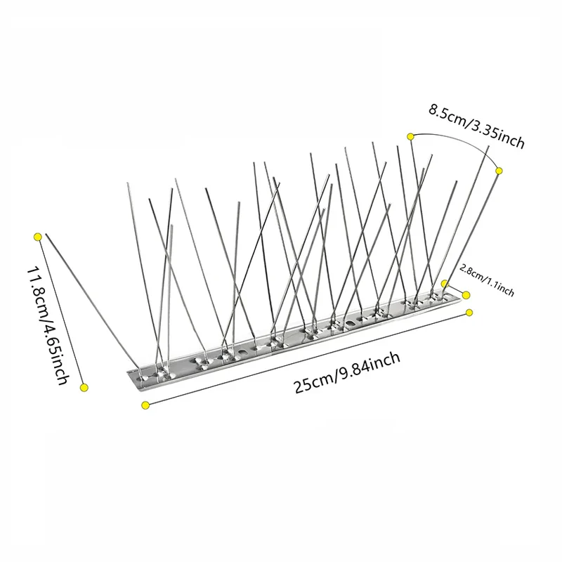 Outdoor Stainless Bird Repeller Spikes