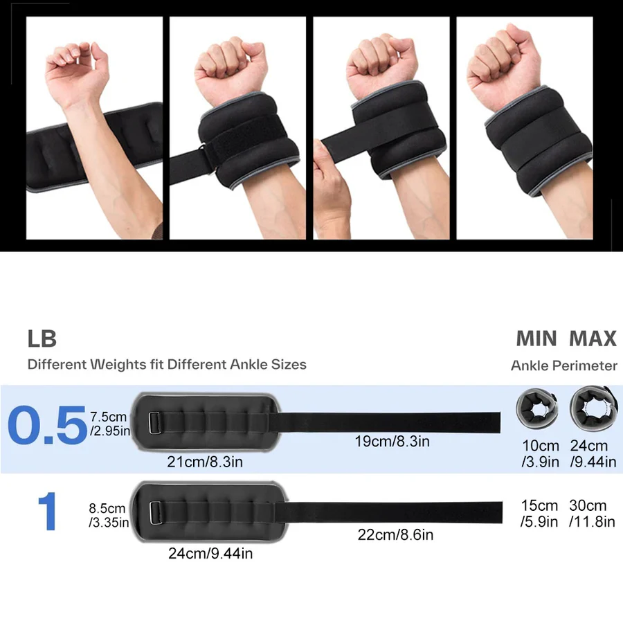 Adjustable Ankle and Wrist Weights