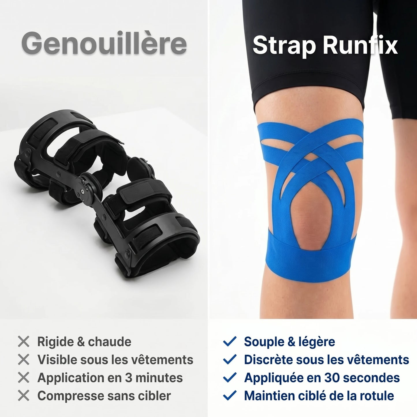 Cours sans y penser. Ton genou te suit enfin.