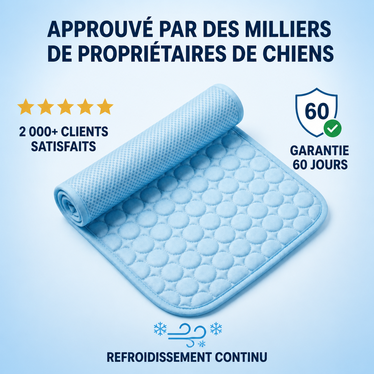 Le tapis qui garde votre chien au frais toute la journée