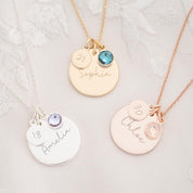 Collier personnalisé avec nom de disque d'anniversaire