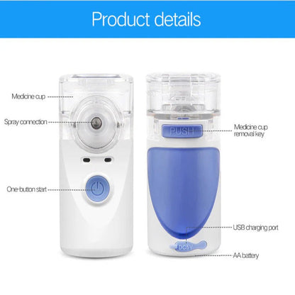 Portable Ultrasonic Mesh Nebulizer, Compact, Quiet Mist Device for Personal Use