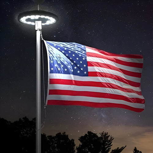 Solar LED Flagpole Light with Automatic On/Off Sensor