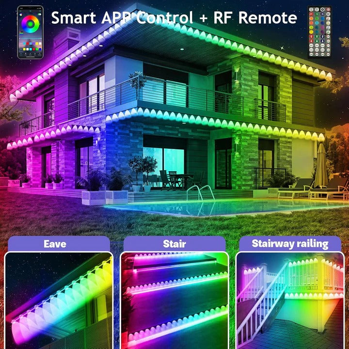 Durable Outdoor Lights, Permanent Installation for House Exterior