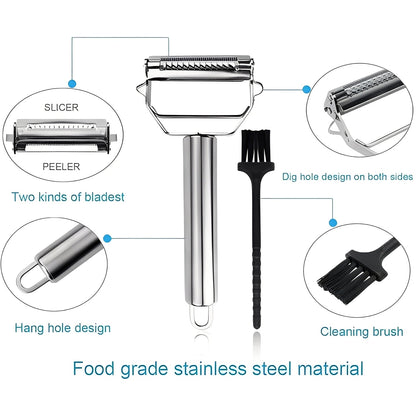 Stainless Steel Peeler and Julienne Cutter Potato Carrot Grater