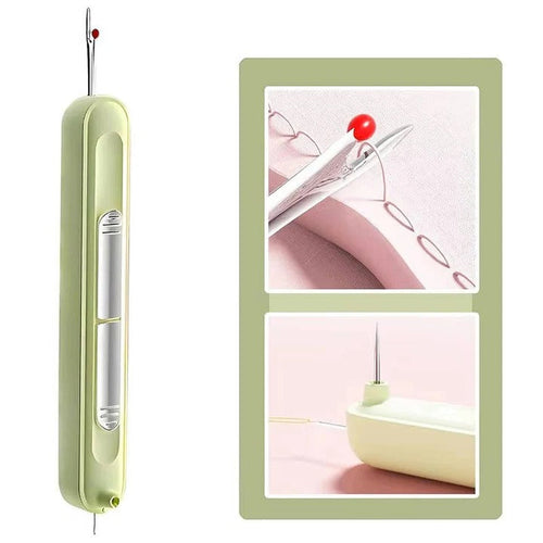 Portable Needle Threader & Seam Ripper Tool for Embroidery and Quilting