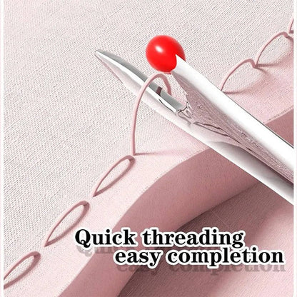 Portable Needle Threader & Seam Ripper Tool for Embroidery and Quilting