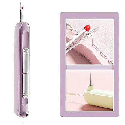 Portable Needle Threader & Seam Ripper Tool for Embroidery and Quilting