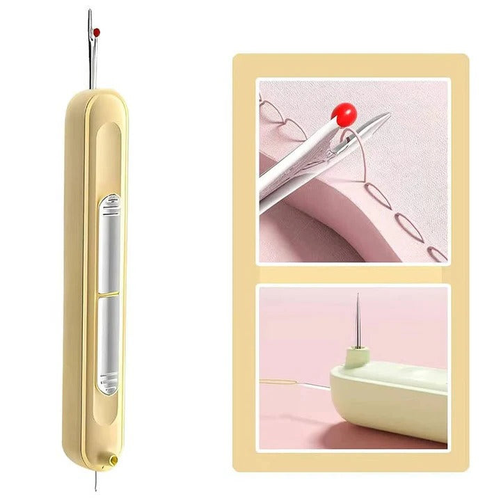 Portable Needle Threader & Seam Ripper Tool for Embroidery and Quilting