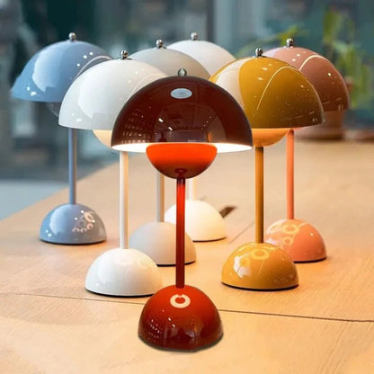 Modern Nordic Mushroom Lamp with Soft Ambient Lighting