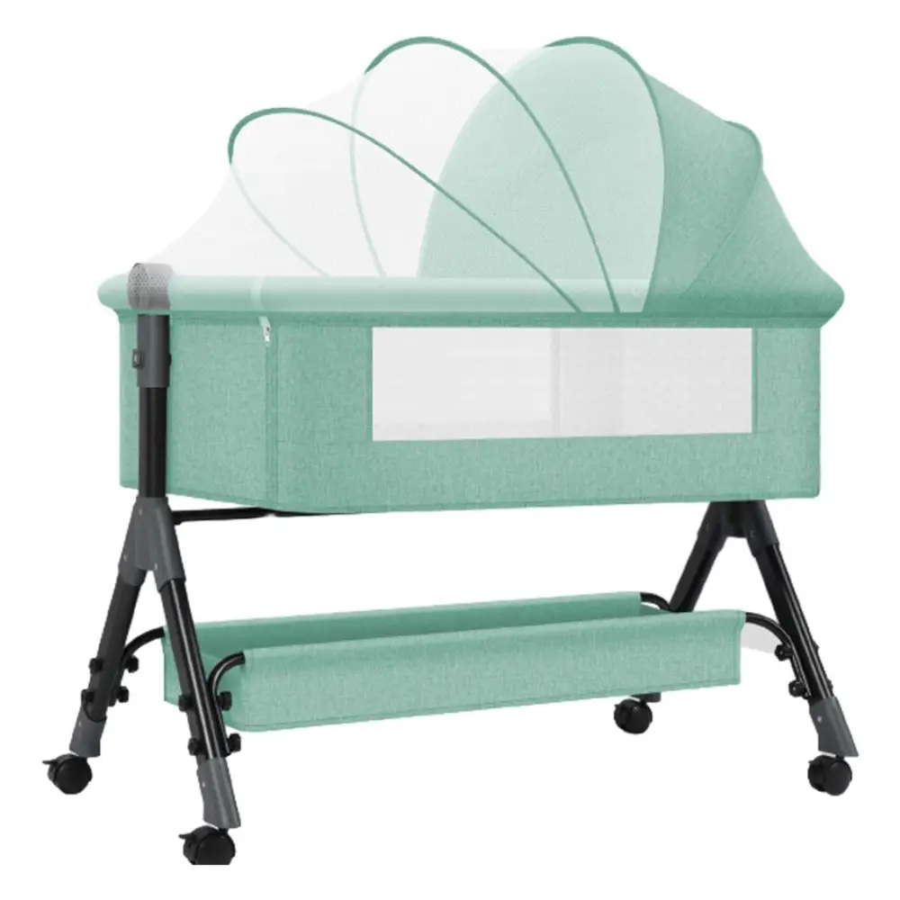 Lit cododo bébé - Babydream - Vert / Moustiquaire + Matelas - Lit cododo